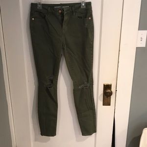 Olive green Old Navy rockstar jeans